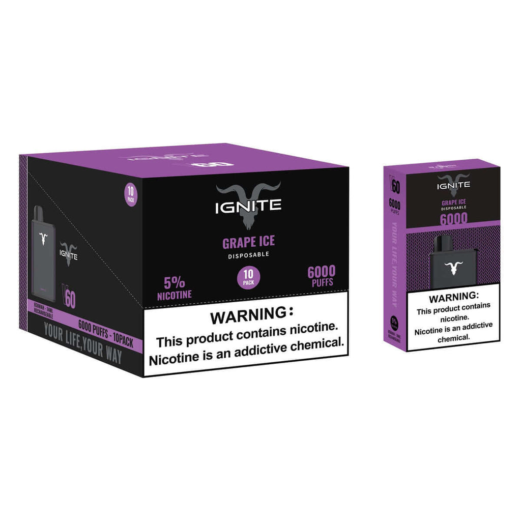 Ignite V60 Disposable Vape 6000 Puffs Luxury Look Available Now In UAE 2023