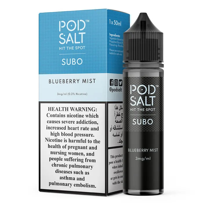 Pod Salt Subo 3MG 50ML E-Liquids - All Flavors Available In Dubai, UAE